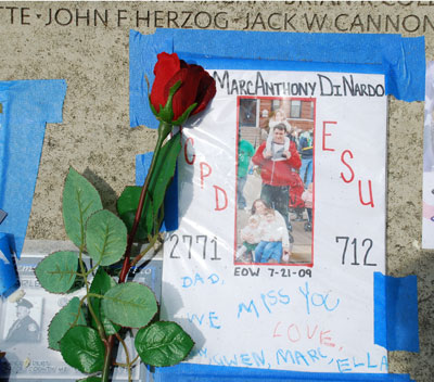 Detective DiNardo at National Law Enforcement Memorial , May 14, 2010