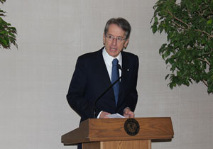 Amb Terzi at openig of Antico exhibit